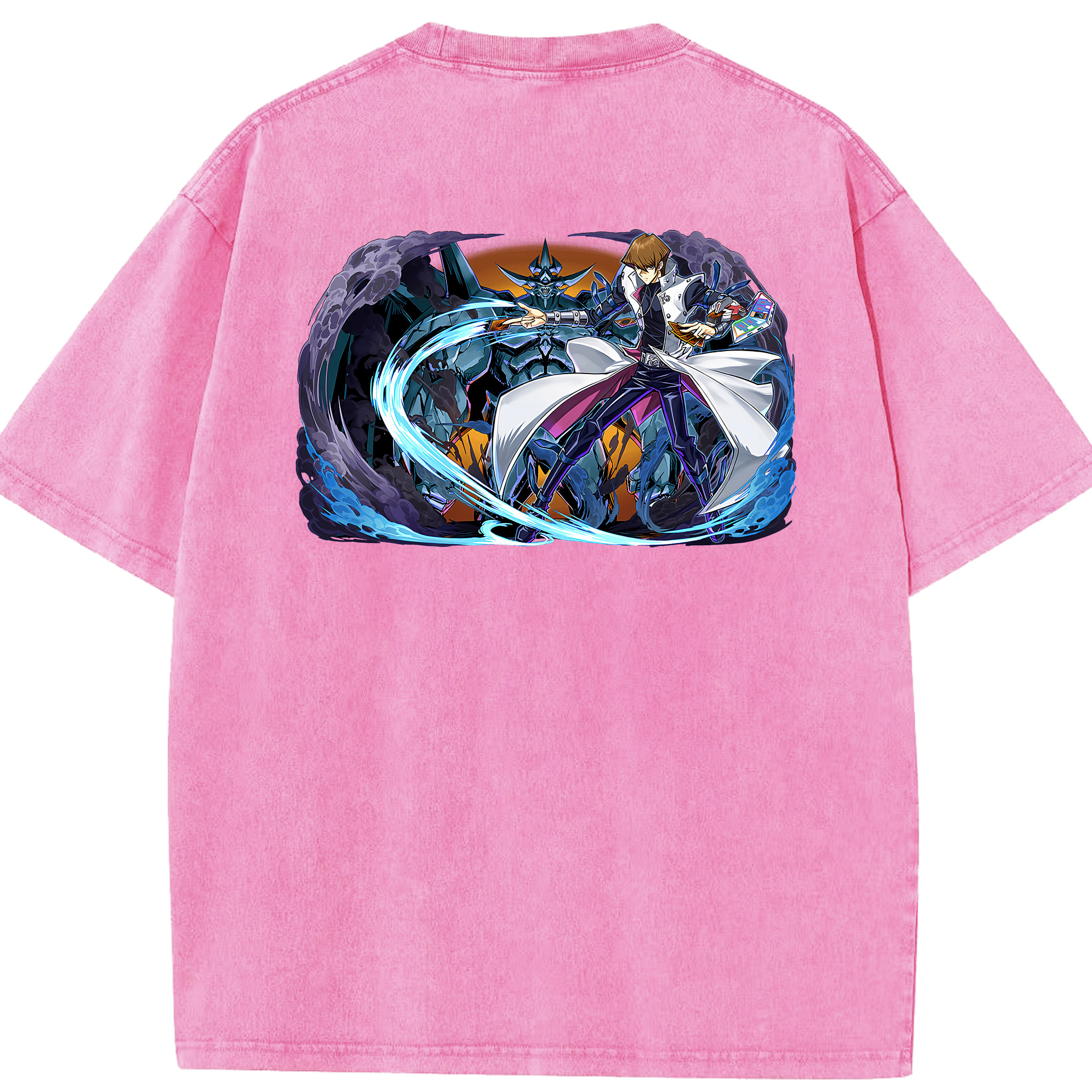 （画像用） 遊☆戯☆王 Yu-Gi-Oh! 綿100% ヴィンテージ風 半袖Tシャツ（背面プリント）